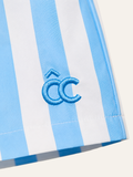 CÔTE CHIC Portofino Blue striped swim shorts